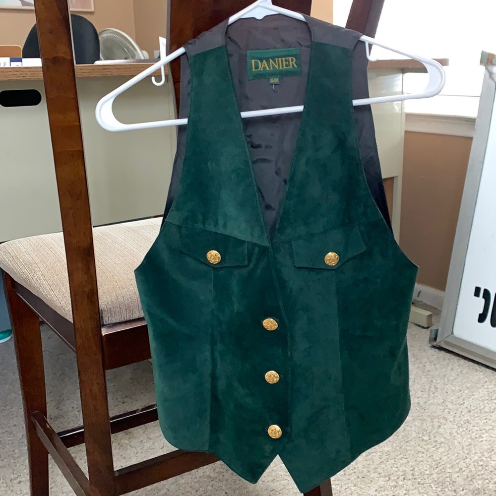 😍Vintage DANIER Outershell Genuine Leather Vest